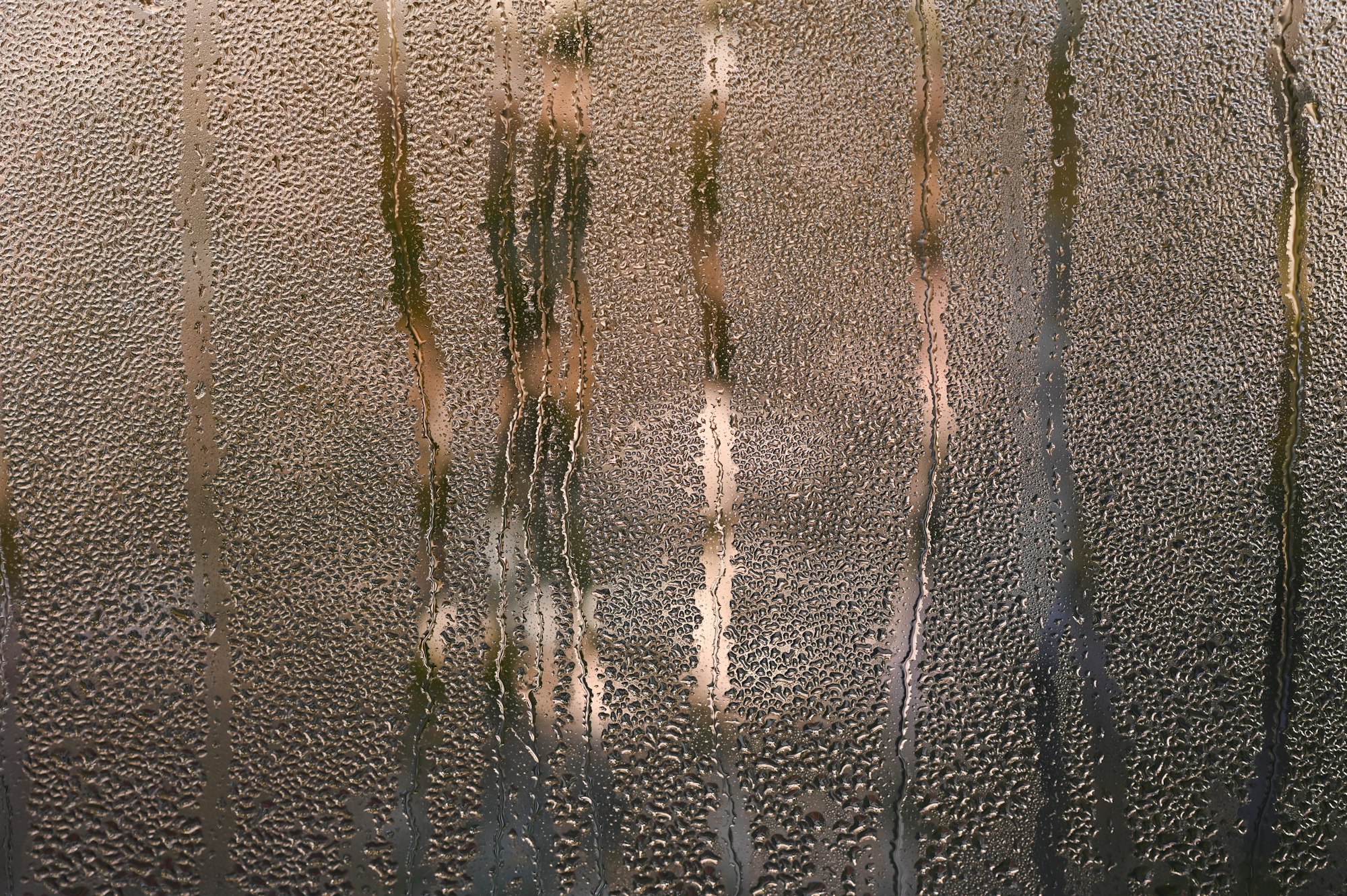 wet glass background. condensation on the window